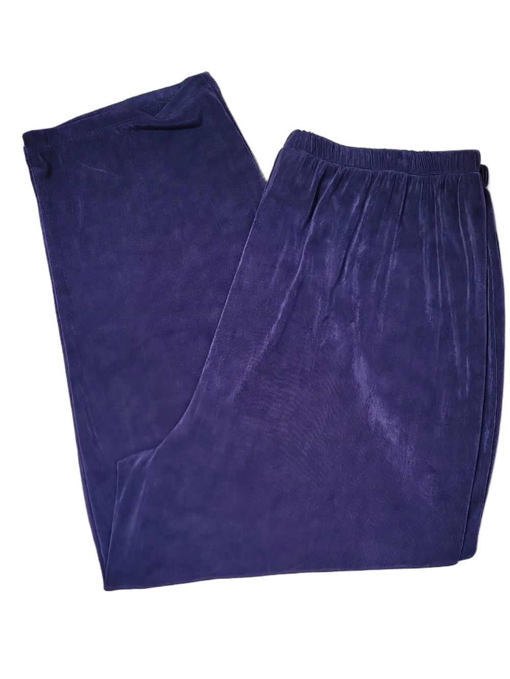 Citiknits Royal Navy Blue Elastic-Waist Travel Pants Size 1X
